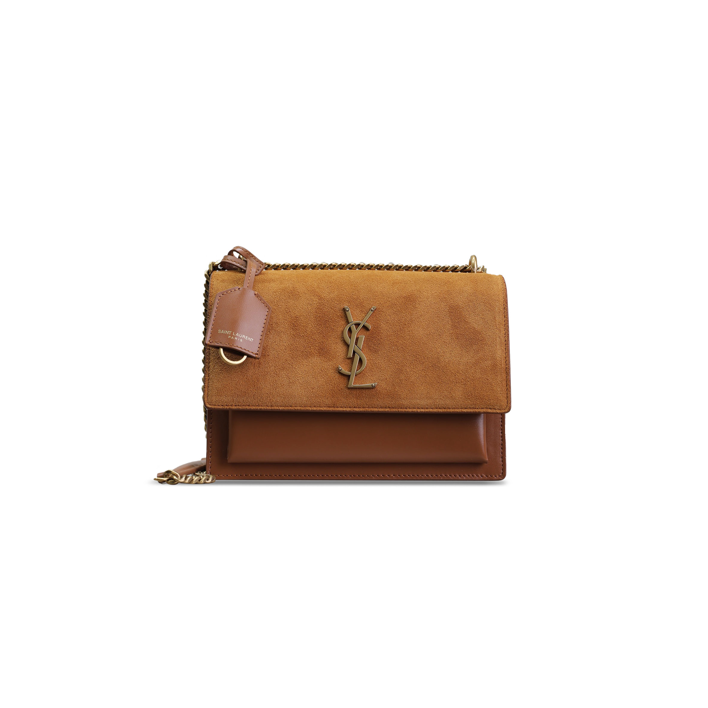 Y*S*L SUNSET MEDIUM IN SUEDE AND LEATHER 422906 (22*16*8cm)